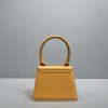 Jacquemus mini tote bag yellow leather 18cm