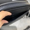 YSL Black Small Quilted Silver Leather Lou Camera Bag