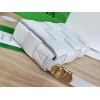 Bottega Veneta Cassette white grained leather bag