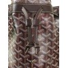 Goyard bucket red leather bag