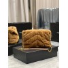 YSL Puffer Merino Shearling & Lambskin Brown 29cm