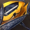 Goyard Ambassade PM document case blue leather bag