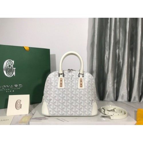 Goyard Sac Vendome White Canvas PM Bag