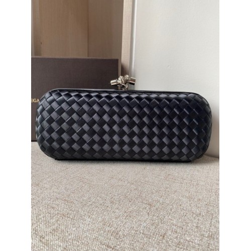 Bottega Veneta Knot Clutch Silver Bag