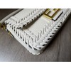 Fendi Baguette white woven leather bag 29cm