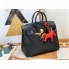 Hermes Birkin Black Epsom Leather 35cm (Silver/ Gold Hardware) Bag