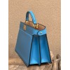 Fendi Peekaboo ISeeU Medium East-West Blue Tote Bag