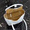 Bottega Veneta Mini intreccio leather top handle bag white