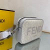 Fendi Camera Case white FF fabric bag