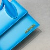 Jaquemus Le Chiquito blue leather 18cm bag