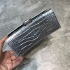 Balenciaga mini hourglass crocodile effect silver 19cm