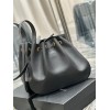 YSL Paris VII Hobo Black Leather Bag