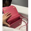 DG calfskin logo pink crossbody bag