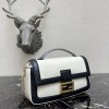 Fendi Baguette chain white leather bag 27cm 8BR783