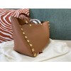 Valentino Stud tote brown shopping bag