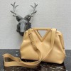 Bottega Veneta top handle bag in almond