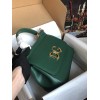 DG dauphine leather Sicily bag in green 25cm