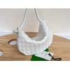 Bottega Veneta Turn Medium White Intrecciato Leather Bag