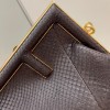 FENDI First Small Dark brown python leather bag | 8BP129