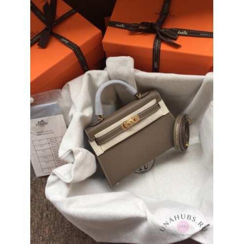 Hermes Kelly Mini Mocha Leather