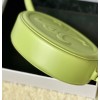 Celine Oval Cuir Triomphe green calfskin bag