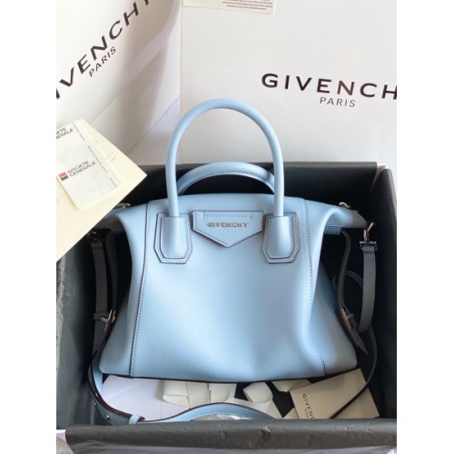 Givency Small Antigona Soft Bag In Blue Leather