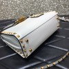 Valentino Garavani Rockstud Alcove white leather tote bag