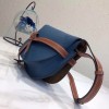 Loewe Small Gate bag in natural calfskin blue 20cm