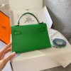 Hermes Kelly Mini Green Leather