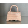 Balenciaga hourglass beige crocodile bag