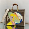 FENDI SUNSHINE MEDIUM FF fabric shopper tote bag