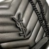 YSL MONOGRAM LOULOU MEDIUM SIZE ALL BLACK
