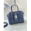 Givenchy Mini Antigona Lock Blue Leather Bag