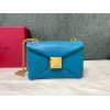 Valentino Garavani One Stud Mini Blue Leather Bag