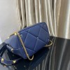 Valentino small Roman Stud Blue Nappa Leather Bag