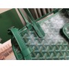 Goyard Tote Chien Gris Pet Green Leather Bag