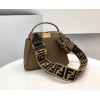 Fendi Medium Peekaboo Leather Brown Bag