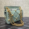 VALENTINO Garavani Stud blue nylon bag