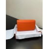 Hermes Constance Togo Epsom Orange Wallet