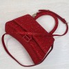 Balenciaga Hourglass S Rhinestone Red Bag