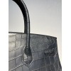 Hermes Crocodile Birkin Black Leather 35cm