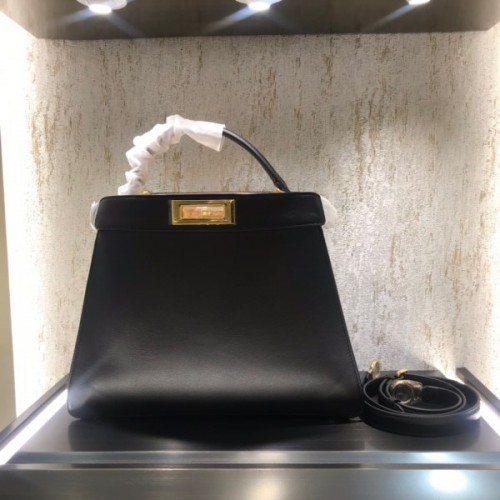 Fendi Peekaboo Black - Gold 32cm