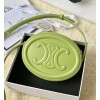 Celine Oval Cuir Triomphe green calfskin bag