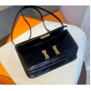Hermes Shiny Crocodile Constance Black Bag