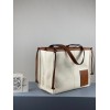 Loewe Cushion Tote in Anagram jacquard and calfskin small bag