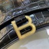 Balenciaga Hourglass Chain Black Wallet