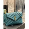 YSL Loulou medium quilted blue leather shoulder bag