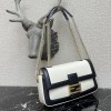 Fendi Baguette chain white leather bag 27cm 8BR783