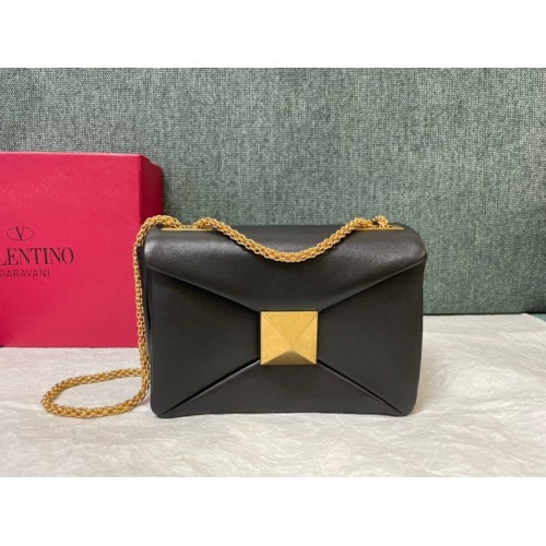 Valentino Garavani One Stud Mini Black Leather Bag