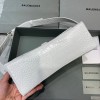 Balenciaga Downtown white crocodile shoulder bag